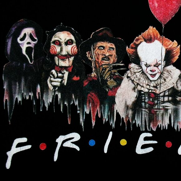 friends vintage s women tee - horror movies it freddy chucky ghostface jason fun - Picture 3 of 4